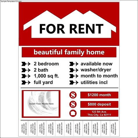 Flyer Example For Rent Template Sample Templates Sample Templates