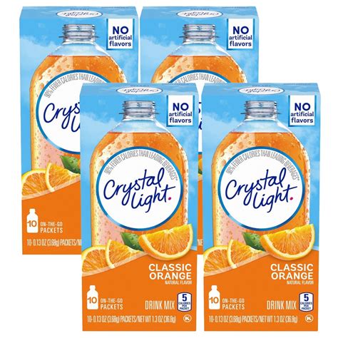 Crystal Light Classic Orange Powdered Drink Mix 10 Ct 013 Oz