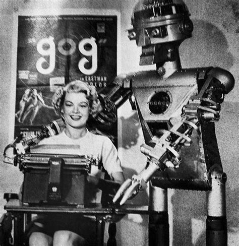 Garco The Robot With Sally Mansfield Promotional Work For Gog Movie