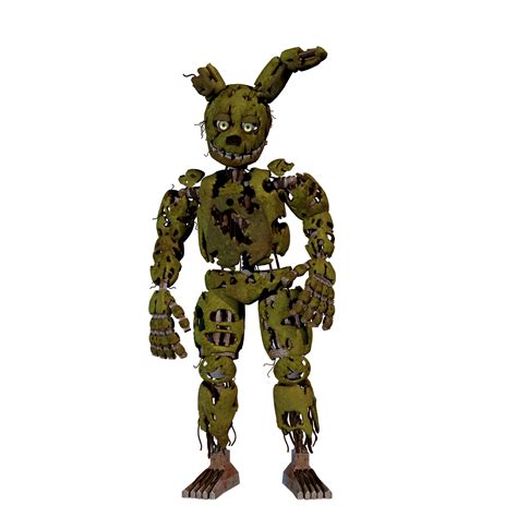 Higher Poly Help Wanted Springtrap Model Equipped With Stuff Missing