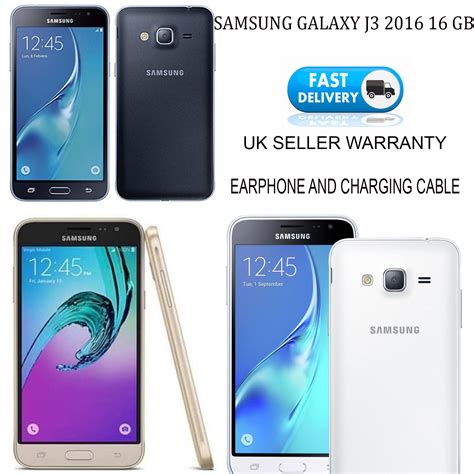 Samsung Galaxy J3 Sm J320 2016 16gb Unlocked Smart Phone Black 4g Lte