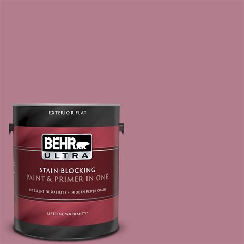 Behr Ultra 1 Gal 100d 4 Degas Pink Flat Exterior Paint And Primer In