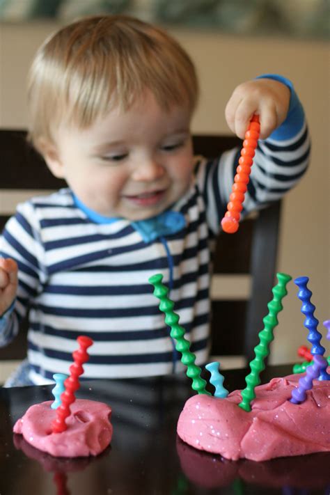 Perfect painting game for babies, simple, colorful, beautiful and sensory. Introducing Playdough to Babies and Toddlers | Infant ...