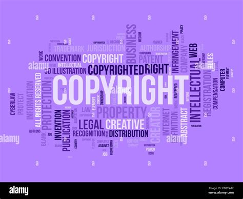 Word Cloud Background Concept For Copyright Intellectual Property