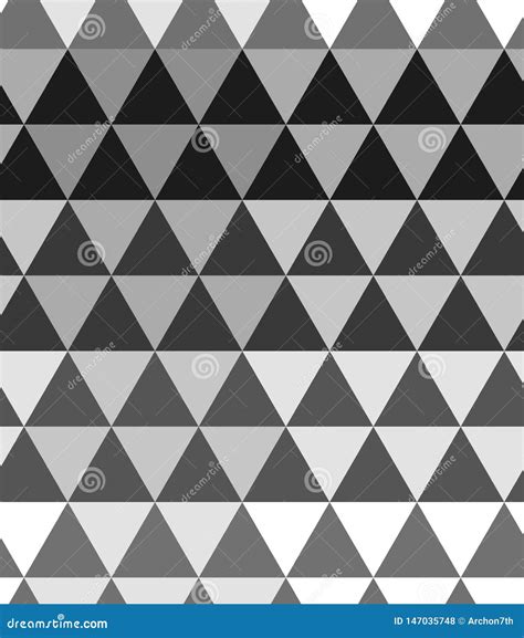 Monochrome Halftone Seamless Pattern Background Abstract Triangle