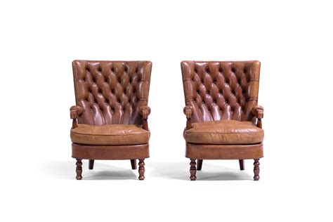 Cb2 canada inc., 6060 burnside dr., mississauga, on l5t 2t5. Leather tufted armchairs - Face Interiors