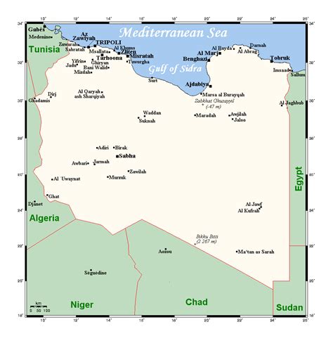 Detailed clear large political map of libya showing cities, towns, villages, states, provinces libya is a country that is situated in the north africa and it is also officially known as the great socialist. Detailed map of Libya with cities | Libya | Africa | Mapsland | Maps of the World