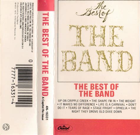 The Band The Best Of The Band 1980 Cassette Discogs