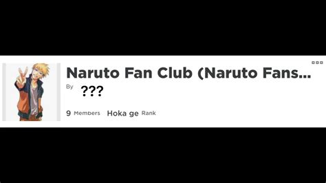 Made A Naruto Fan Club Youtube