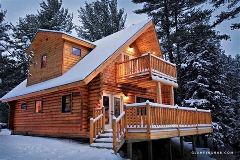 Rustic Log Cabin With Jacuzzi Bathtub In The Adirondack Mountains New