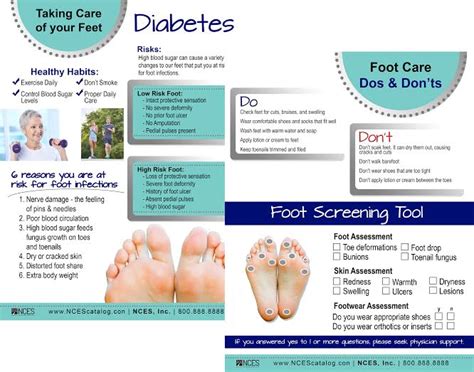 Diabetic Foot Care Education Handout Diabeteswalls