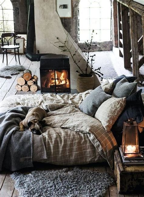 🍂cozy By The Fire🍁 Bedroom Design Cozy House Home Bedroom