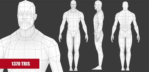 Artstation Low Poly Body Base Meshes Game Assets