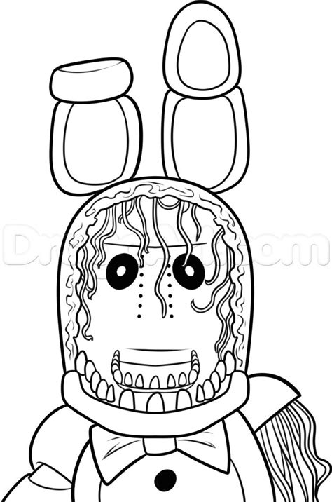 Five nights at freddy's coloring book: How To Draw Withered Bonnie by Dawn | Coloring pages ...