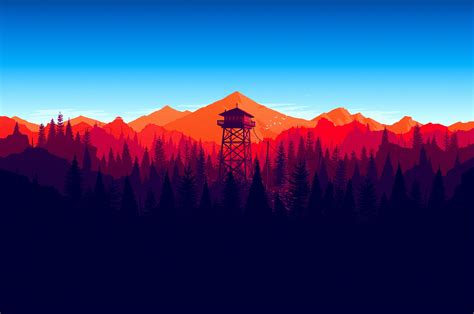 2560x1700 Firewatch Forest Mountains Minimalism 4k Chromebook Pixel Hd