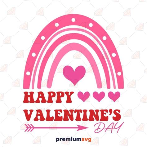 Happy Valentines Day Svg Boho Rainbow Svg Premiumsvg