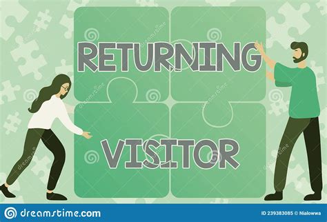 Conceptual Caption Returning Visitor Internet Concept Who Had Visited