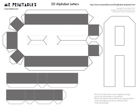 Cut Out Printable 3d Letters Template Printable Templates Free