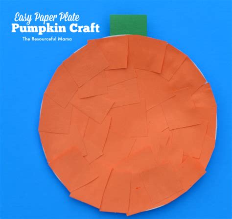 Easy Paper Plate Pumpkin Craft - The Resourceful Mama