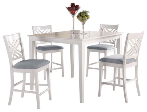 Standard Furniture Brooklyn White Square Counter Height Table With 4