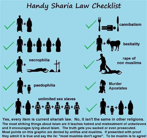 Handy Sharia Law Checklist Common Sense Evaluation