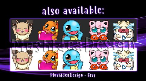 Cute Pokemon Panels 14 Twitch Panel Package Graphics For Streamer