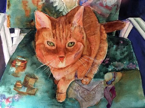 Orange Tabby Painting By Lynne Atwood Pixels