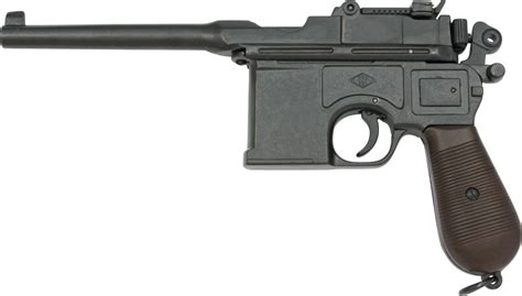 1024 Denix 1896 German C96 Automatic Mauser Broom Handle Pistol Replica