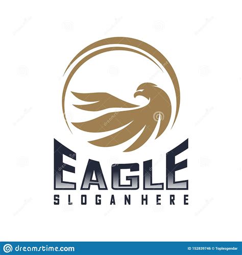 Eagle Logo Design Vector Flying Eagle Logo Template Stock Vector