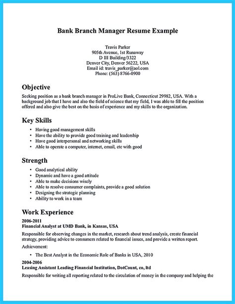 starting successful career   great bank manager resume