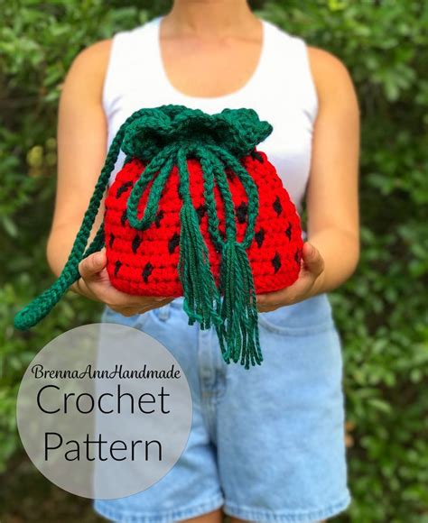 Free Crochet Pattern The Summer Strawberry Purse By Brennaannhandmade