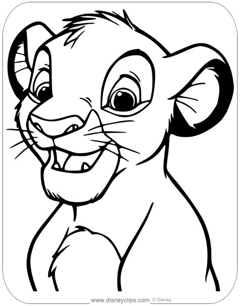 You can easily print or download them at your convenience. Baby Simba Lion King Coloring Pages - Free Coloring Page