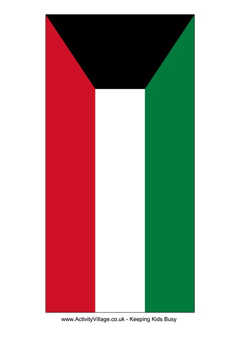Kuwait Flag Free Printable Kuwait Flag Flag Template Templates