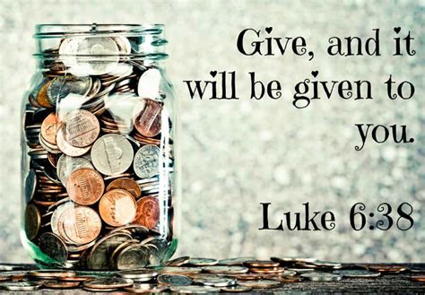 Instead of allowing money to become the central focus of our lives, we need to look to christ to fulfill all our desires. Bible Verses about Giving | Ministry-To-Children