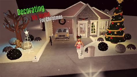 Decorating My Home For Christmas Roblox Bloxburg Youtube
