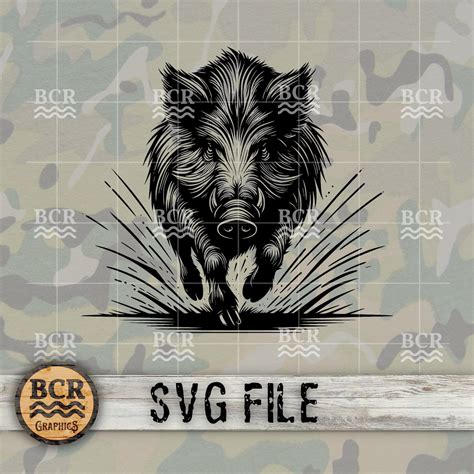 Wild Boar Svg Wild Hog Svg Wild Pig Svg Wild Boar Digital Download