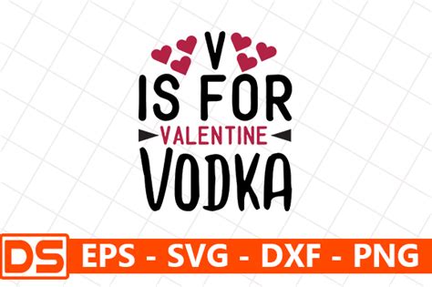 V is for Valentine Vodka Graphic by Design Store · Creative Fabrica