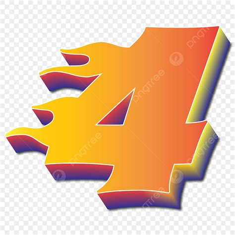 Number 4 Clipart Png Images 4 3d Numbers Png Vector Design 3d Number