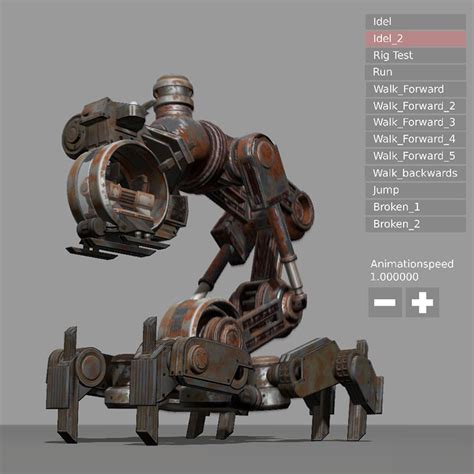 Mech Neck Walker Blender Game Engine 3d Model Sharecg