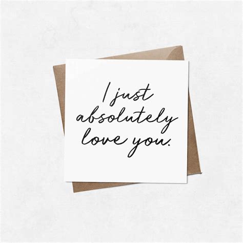 I Just Absolutely Love You Simple Valentine S Day Quote Etsy