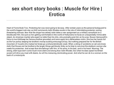 Sex Short Story Books Muscle For Hire Erotica