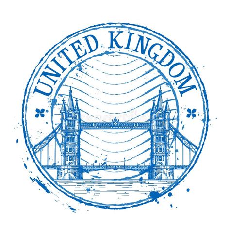 United Kingdom Vector Logo Design Template Shabby Stock Vector