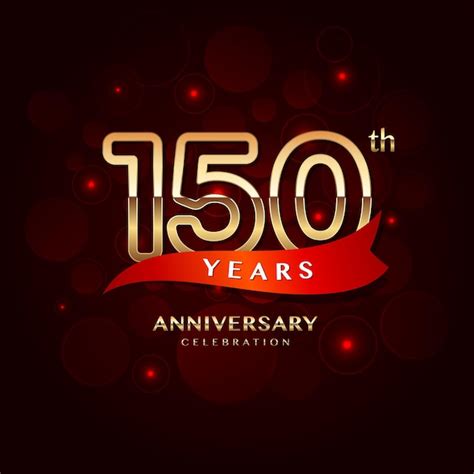 Premium Vector 150th Year Anniversary Celebration Logo Design With A