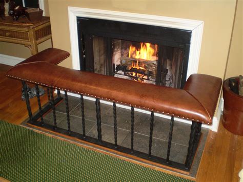 Custom Made Fireplace Screens And Club Fender Benches Fireplace