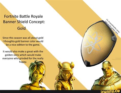 Fortnite Battle Royale Banner Shield Concept Gold Since This Season