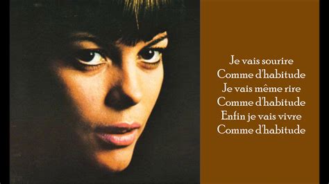 Comme Dhabitude Mireille Mathieu Lyrics Youtube