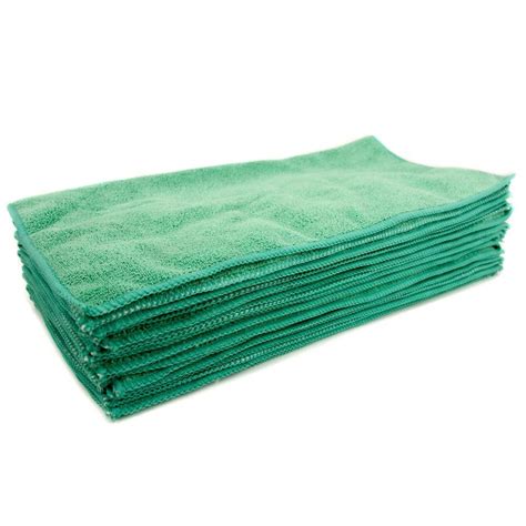 Zwipes 16 In X 16 In Green Microfiber Cleaning Towel 48 Pack H1 745