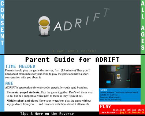 Maybe you would like to learn more about one of these? New: Parent Guide for ADRIFT, a game about consent - ADRIFT by Jennifer Ann's Group