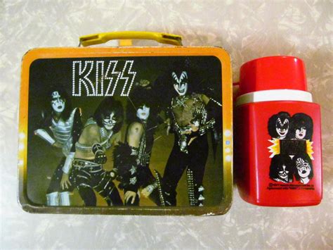 1977 Original Kiss Metal Lunchbox With King Seeley Aucoin Thermos Vintage 1928736320