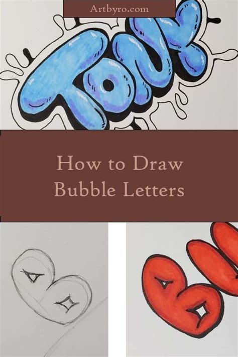 How To Draw Bubble Letters Art By Ro Bubble Drawing Word Art